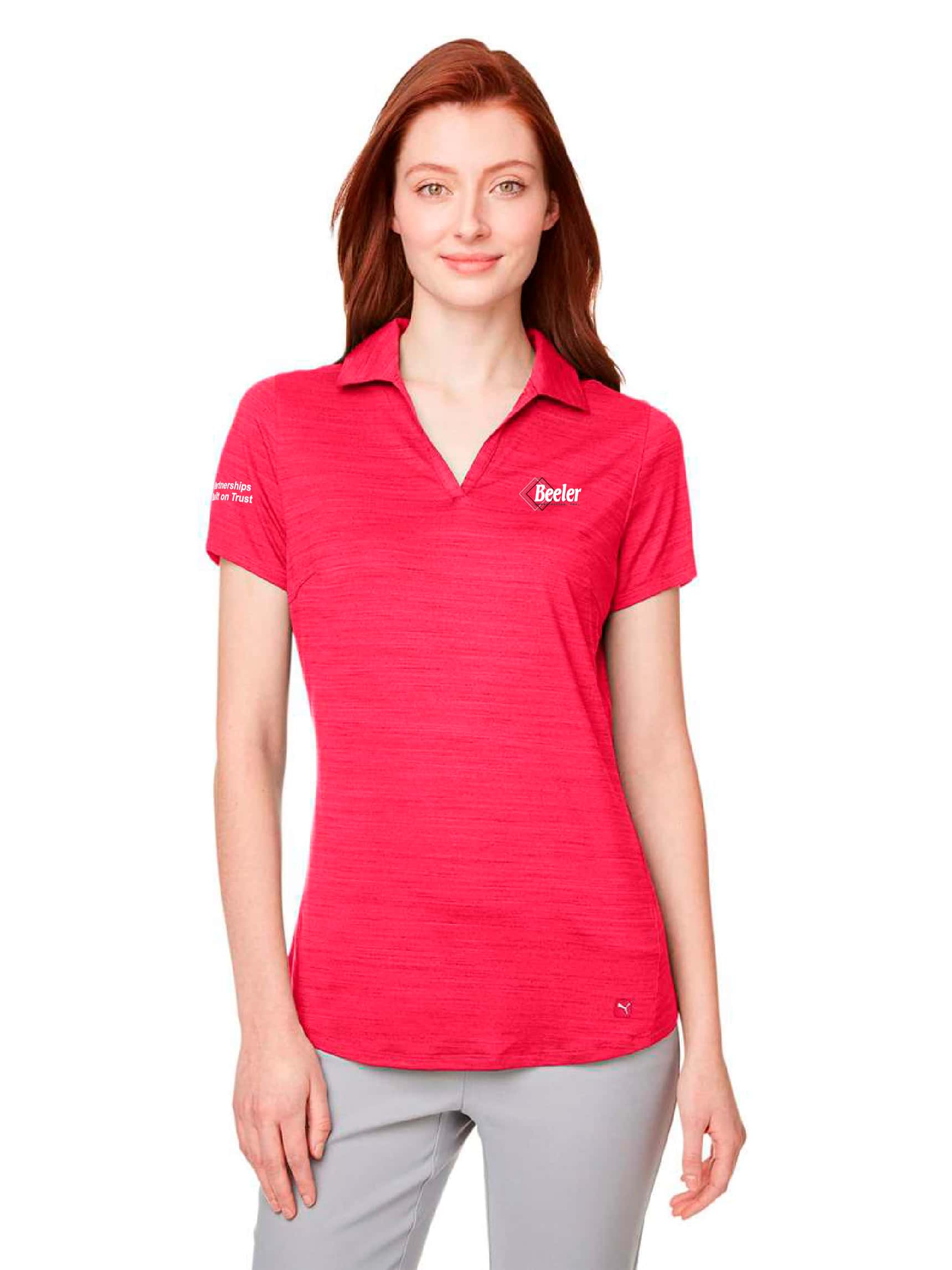 Puma Golf Women's Cloudspun Free V-neck Polo