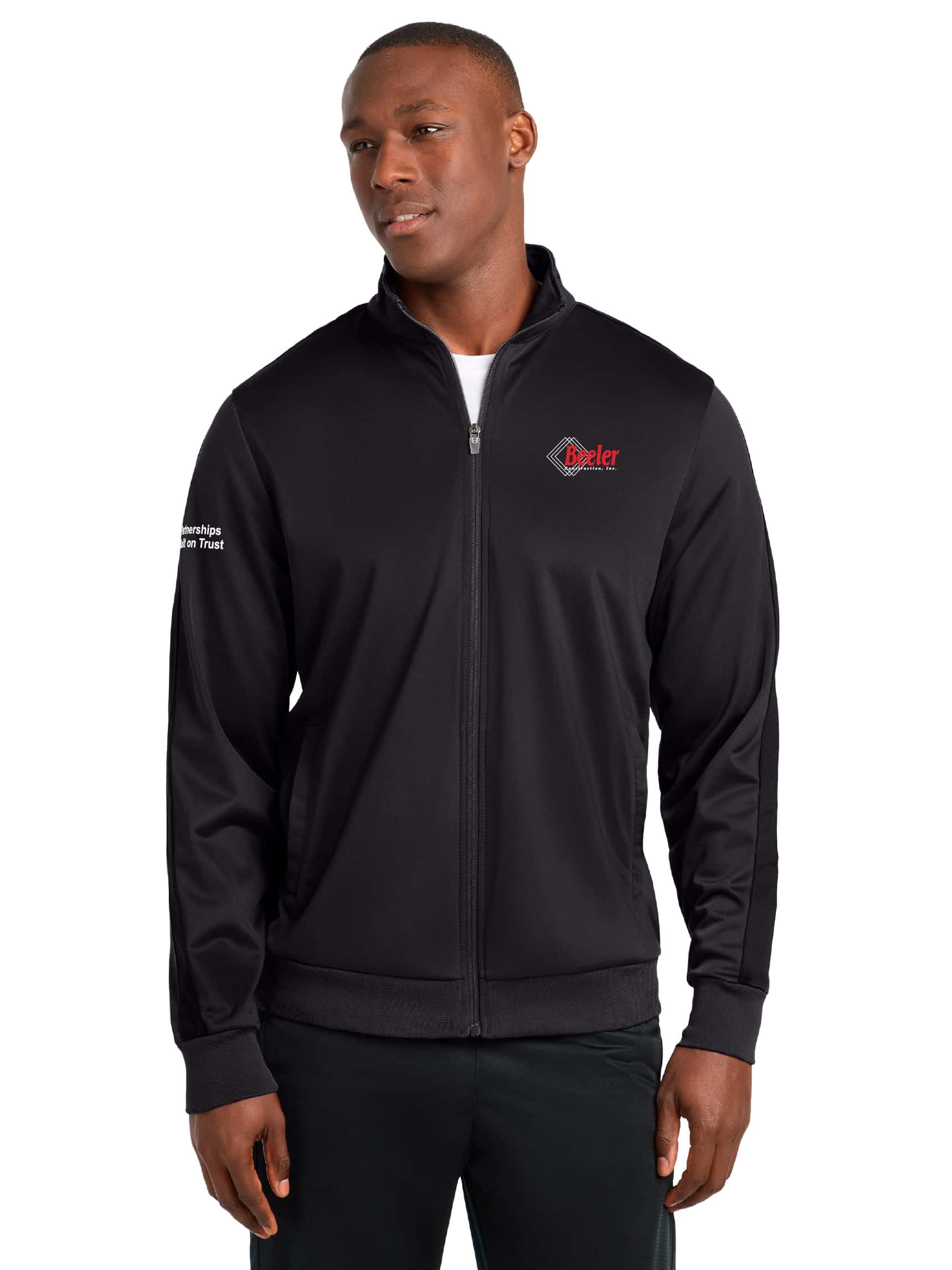 Sport-Tek Tricot Sleeve Stripe Track Jacket