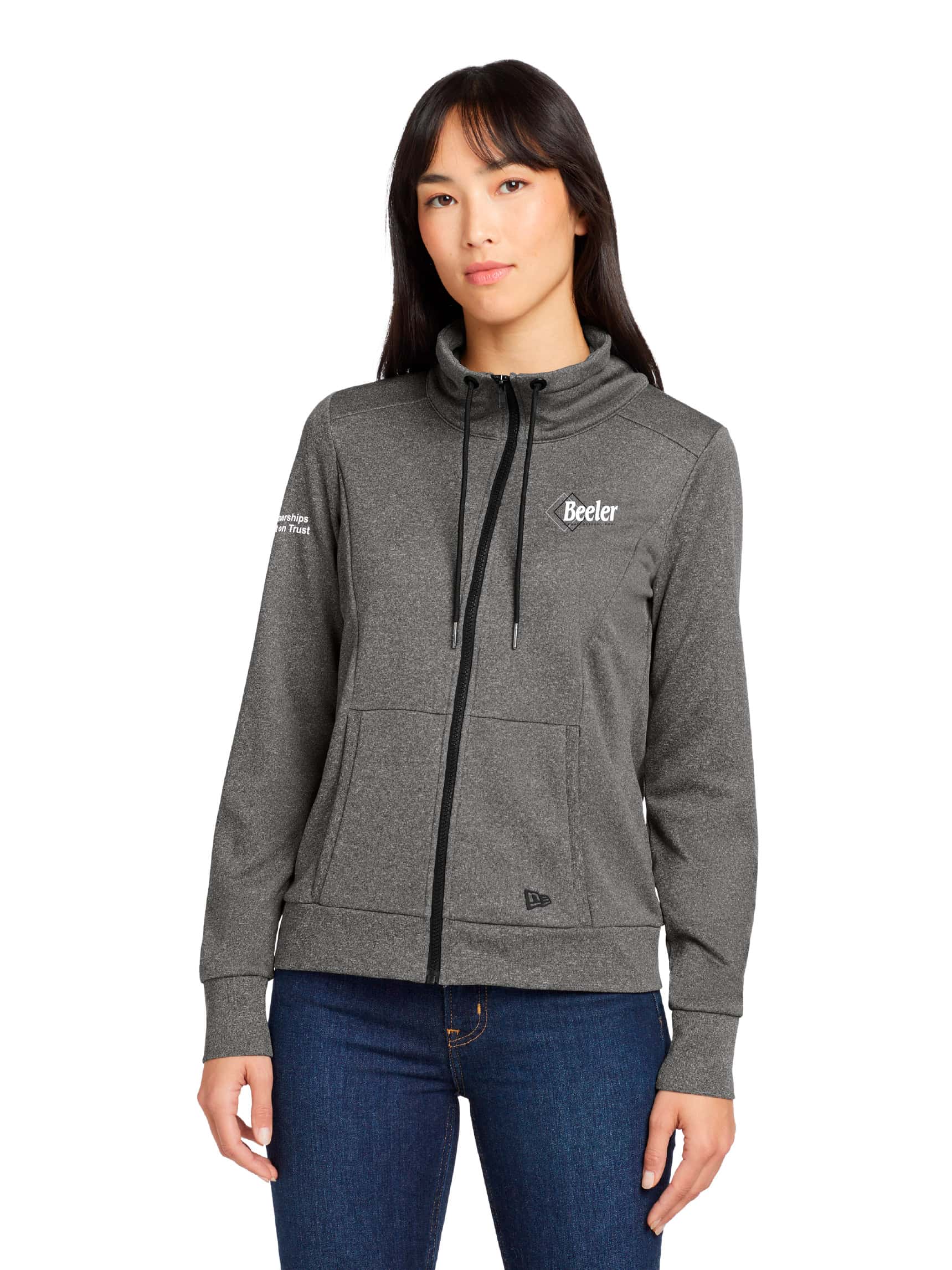 New Era Ladies Performance Terry Full-Zip Cowl