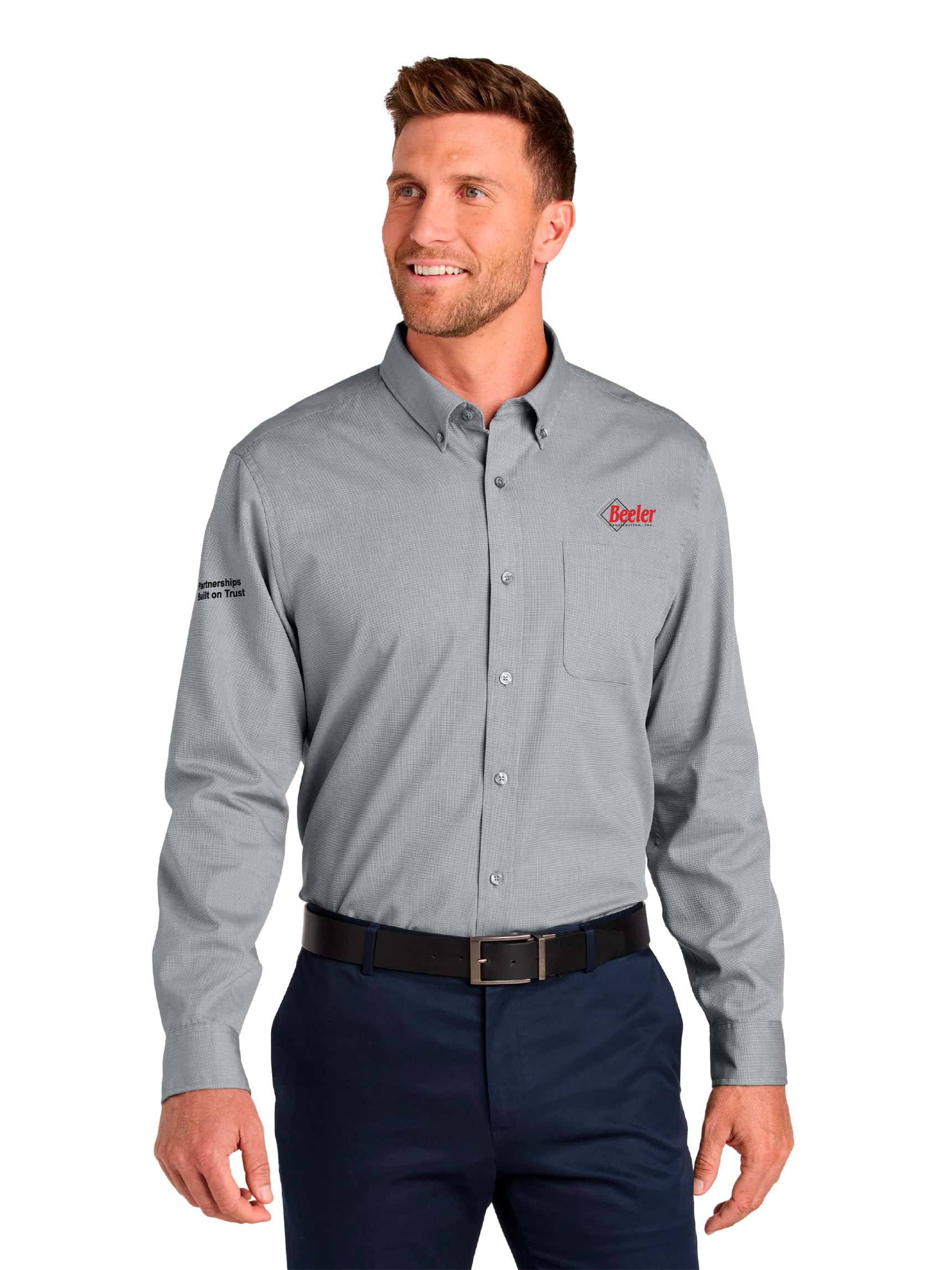 Port Authority Long Sleeve Nailhead Easy Care Shirt